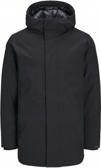 Jack & Jones KEEN Windproof Parka Black - Didelės vyriškos striukės - Didelės vyriškos striukės