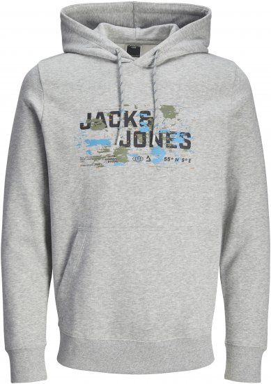 Jack & Jones JCOOUTDOOR Hoodie Light Grey - Megztiniai ir Džemperiai - Megztiniai ir Džemperiai - 2XL-14XL