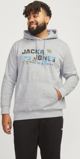 Jack & Jones JCOOUTDOOR Hoodie Light Grey - Megztiniai ir džemperiai - Megztiniai ir Džemperiai - 2XL-14XL