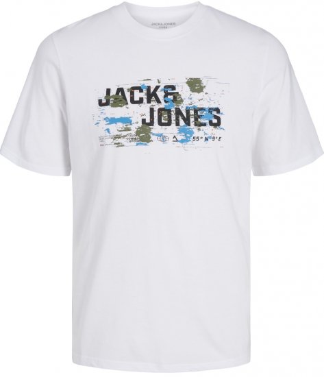 Jack & Jones JCOOUTDOOR LOGO T-Shirt White - Marškinėliai - Marškinėliai - 2XL-14XL