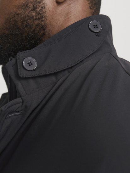 Jack & Jones REMY Windproof Water-resistant Softshell Jacket Black - Didelės vyriškos striukės - Didelės vyriškos striukės