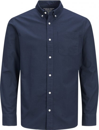 Jack & Jones Brook Oxford Long Sleeve Shirt Navy Blazer - Marškiniai - Marškiniai - 2XL-8XL
