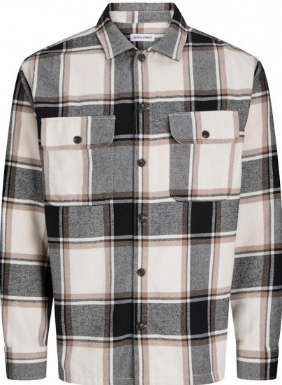 Jack & Jones Charge Overshirt Long Sleeve Crockery - Marškiniai - Marškiniai - 2XL-8XL