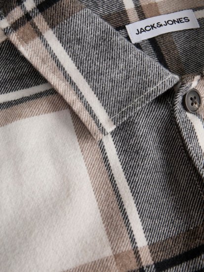 Jack & Jones Charge Overshirt Long Sleeve Crockery - Marškiniai - Marškiniai - 2XL-8XL