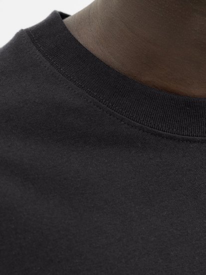 Jack & Jones Norrebro Crew Neck Long Sleeve T-Shirt Black - Marškinėliai - Marškinėliai - 2XL-14XL