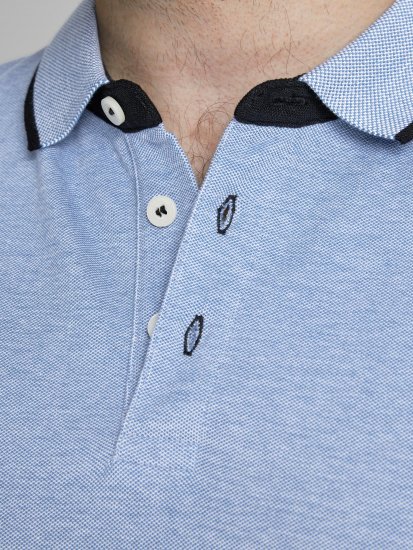 Jack & Jones PAULOS Short Sleeve Polo Light Blue/PS - Polo marškinėliai - Polo marškinėliai - 2XL-8XL