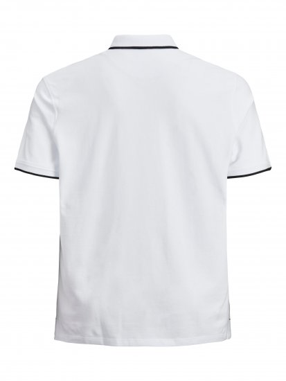 Jack & Jones PAULOS Short Sleeve Polo White/PS - Polo marškinėliai - Polo marškinėliai - 2XL-8XL