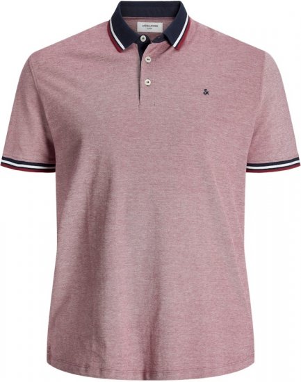 Jack & Jones PAULOS Short Sleeve Polo Rio Red/PS - Polo marškinėliai - Polo marškinėliai - 2XL-8XL