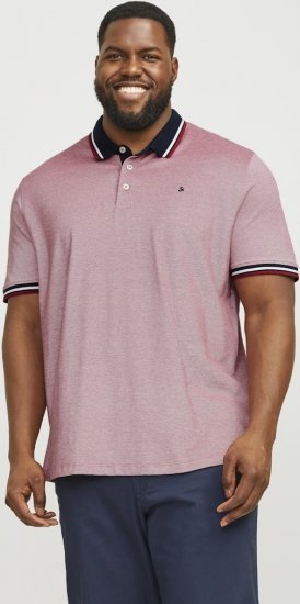 Jack & Jones PAULOS Short Sleeve Polo Rio Red/PS - Polo marškinėliai - Polo marškinėliai - 2XL-8XL