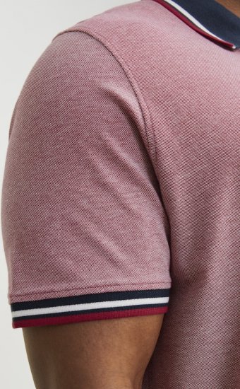 Jack & Jones PAULOS Short Sleeve Polo Rio Red/PS - Polo marškinėliai - Polo marškinėliai - 2XL-8XL