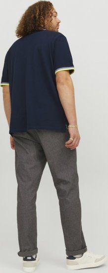 Jack & Jones PAULOS Short Sleeve Polo Dark Navy/NEON - Polo marškinėliai - Polo marškinėliai - 2XL-8XL