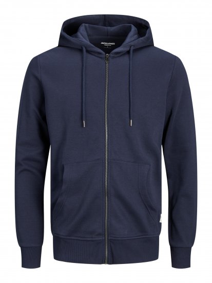 Jack & Jones Basic Sweat Zip Hood Navy Blazer - Megztiniai ir džemperiai - Megztiniai ir Džemperiai - 2XL-14XL