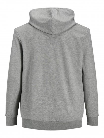Jack & Jones Basic Sweat Zip Hood Light Grey Melange - Megztiniai ir džemperiai - Megztiniai ir Džemperiai - 2XL-14XL