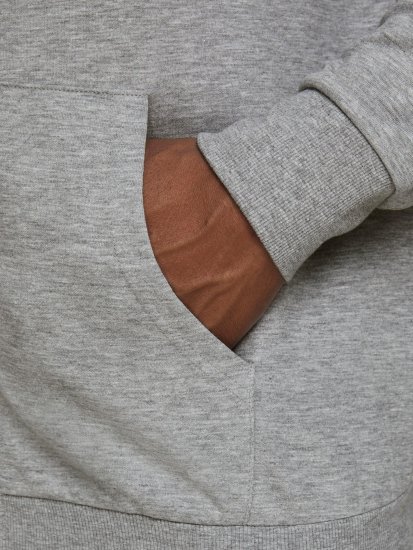 Jack & Jones Basic Sweat Zip Hood Light Grey Melange - Megztiniai ir džemperiai - Megztiniai ir Džemperiai - 2XL-14XL