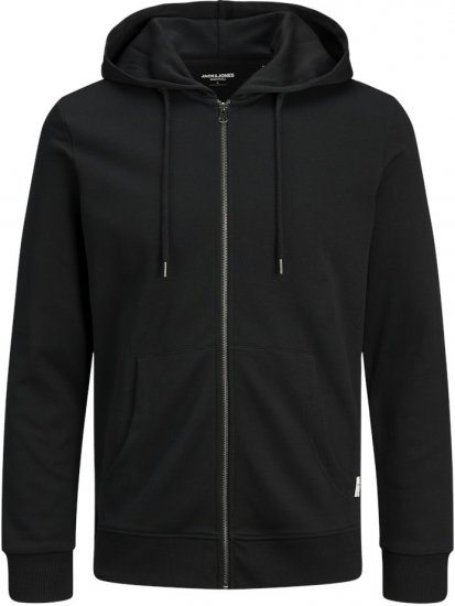 Jack & Jones Basic Sweat Zip Hood Black - Megztiniai ir džemperiai - Megztiniai ir Džemperiai - 2XL-14XL