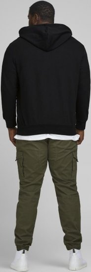 Jack & Jones Basic Sweat Zip Hood Black - Megztiniai ir džemperiai - Megztiniai ir Džemperiai - 2XL-14XL