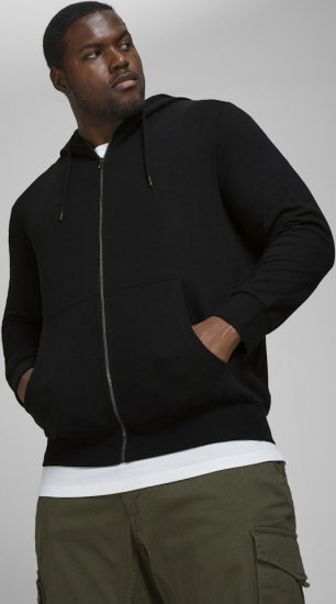 Jack & Jones Basic Sweat Zip Hood Black - Megztiniai ir džemperiai - Megztiniai ir Džemperiai - 2XL-14XL