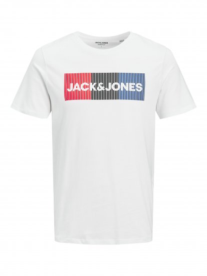 Jack & Jones JJECORP Logo Play T-Shirt White - Marškinėliai - Marškinėliai - 2XL-14XL
