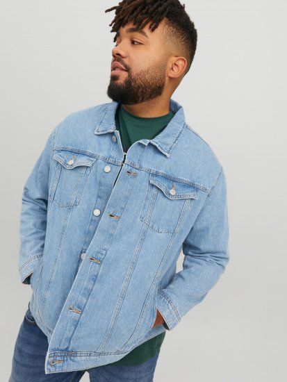 Jack & Jones JJIJEAN Denim jacket Blue Denim - Didelės vyriškos striukės - Didelės vyriškos striukės