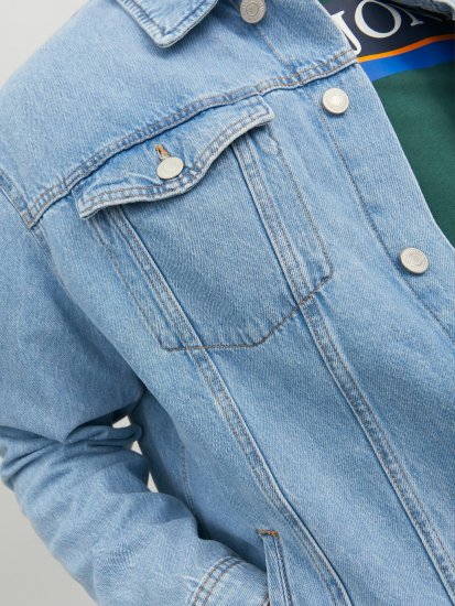 Jack & Jones JJIJEAN Denim jacket Blue Denim - Didelės vyriškos striukės - Didelės vyriškos striukės