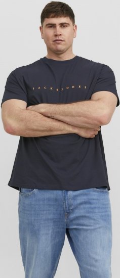 Jack & Jones STAR T-Shirt Dark Navy - Marškinėliai - Marškinėliai - 2XL-14XL