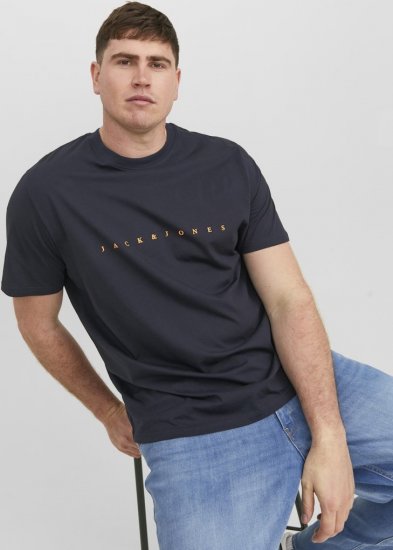 Jack & Jones STAR T-Shirt Dark Navy - Marškinėliai - Marškinėliai - 2XL-14XL