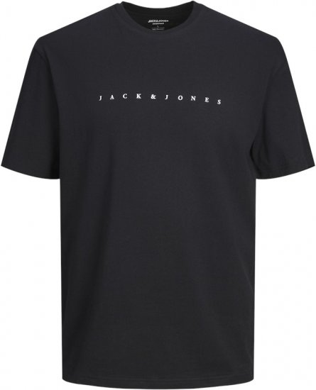 Jack & Jones STAR T-Shirt Black - Marškinėliai - Marškinėliai - 2XL-14XL