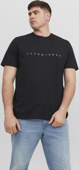 Jack & Jones STAR T-Shirt Black - Marškinėliai - Marškinėliai - 2XL-14XL