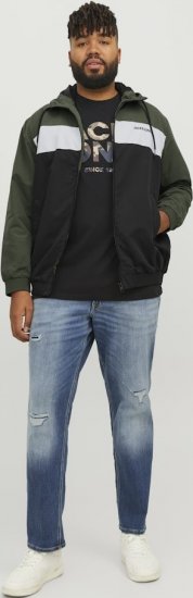 Jack & Jones RUSH Bomber Jacket with Hood Green - Didelės vyriškos striukės - Didelės vyriškos striukės