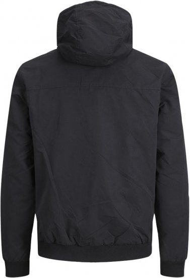 Jack & Jones RUSH SOLID Bomber Jacket with Hood Black - Didelės vyriškos striukės - Didelės vyriškos striukės