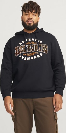 Jack & Jones 2 COL LOGO Hoodie Black - Megztiniai ir džemperiai - Megztiniai ir Džemperiai - 2XL-14XL