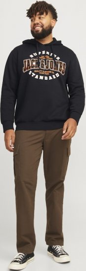 Jack & Jones 2 COL LOGO Hoodie Black - Megztiniai ir džemperiai - Megztiniai ir Džemperiai - 2XL-14XL