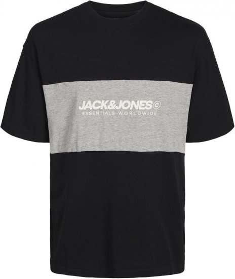 Jack & Jones LEGACY BLOCKING T-Shirt Black - Marškinėliai - Marškinėliai - 2XL-14XL
