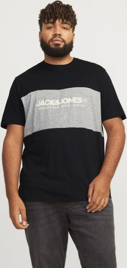 Jack & Jones LEGACY BLOCKING T-Shirt Black - Marškinėliai - Marškinėliai - 2XL-14XL