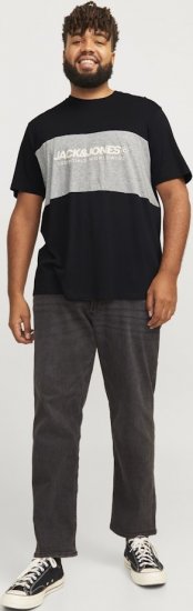 Jack & Jones LEGACY BLOCKING T-Shirt Black - Marškinėliai - Marškinėliai - 2XL-14XL