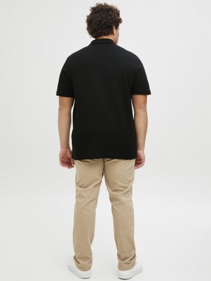 Jack & Jones AUSTIN CLASSIC Polo Black - Polo marškinėliai - Polo marškinėliai - 2XL-8XL