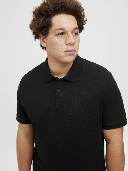 Jack & Jones AUSTIN CLASSIC Polo Black - Polo marškinėliai - Polo marškinėliai - 2XL-8XL