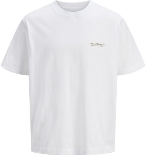 Jack & Jones Lington Crew Neck T-Shirt Bright White - Marškinėliai - Marškinėliai - 2XL-14XL