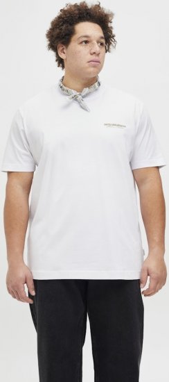 Jack & Jones Lington Crew Neck T-Shirt Bright White - Marškinėliai - Marškinėliai - 2XL-14XL