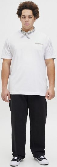 Jack & Jones Lington Crew Neck T-Shirt Bright White - Marškinėliai - Marškinėliai - 2XL-14XL