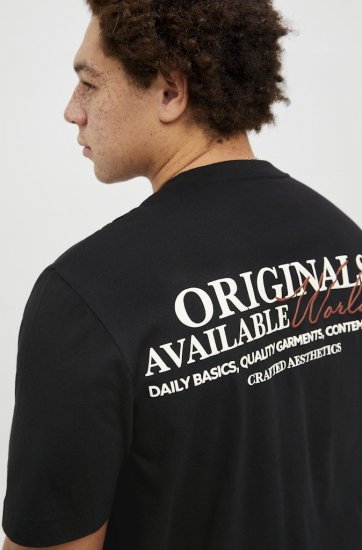Jack & Jones Lington Crew Neck T-Shirt Black - Marškinėliai - Marškinėliai - 2XL-14XL