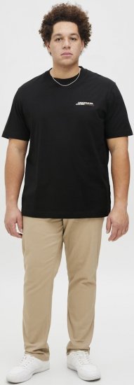 Jack & Jones Lington Crew Neck T-Shirt Black - Marškinėliai - Marškinėliai - 2XL-14XL