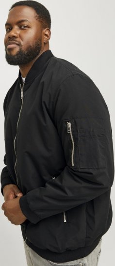 Jack & Jones RUSH Bomber Jacket Black - Didelės vyriškos striukės - Didelės vyriškos striukės