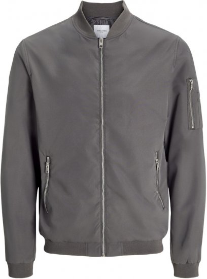 Jack & Jones RUSH Bomber Jacket Grey - Didelės vyriškos striukės - Didelės vyriškos striukės