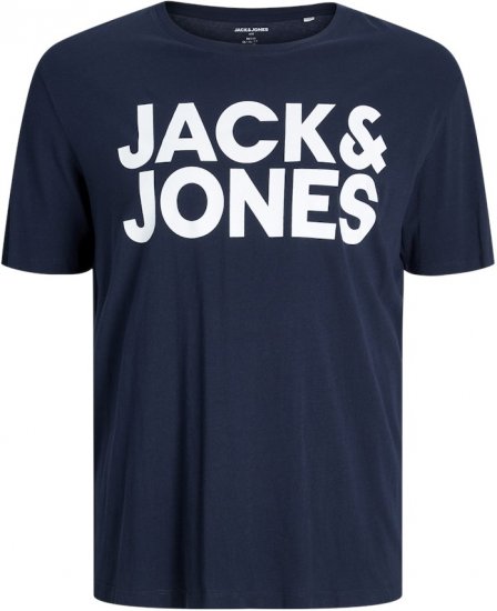 Jack & Jones CORP Logo T-Shirt Navy Blazer - Marškinėliai - Marškinėliai - 2XL-14XL