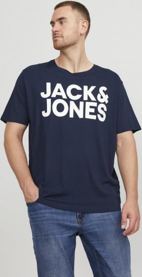 Jack & Jones CORP Logo T-Shirt Navy Blazer - Marškinėliai - Marškinėliai - 2XL-14XL
