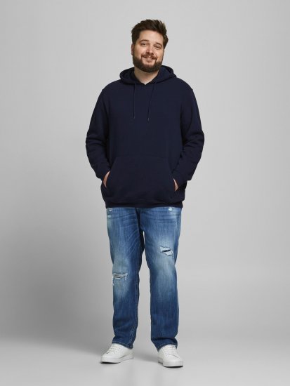 Jack & Jones JORBRINK Hoodie Navy - Megztiniai ir džemperiai - Megztiniai ir Džemperiai - 2XL-14XL