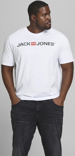 Jack & Jones JJECORP LOGO T-Shirt White - Marškinėliai - Marškinėliai - 2XL-14XL