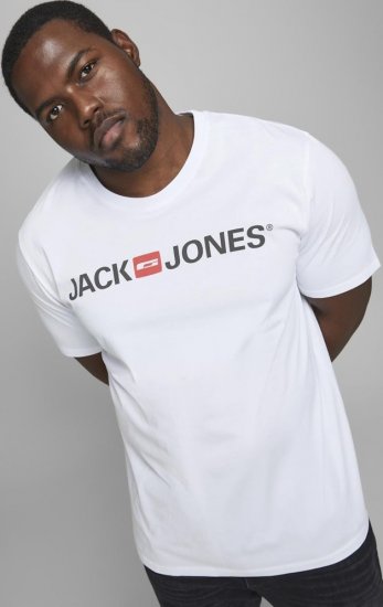 Jack & Jones JJECORP LOGO T-Shirt White - Marškinėliai - Marškinėliai - 2XL-14XL