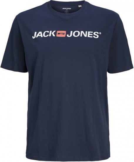 Jack & Jones Corp Logo Crew Neck T-Shirt Navy Blazer - Marškinėliai - Marškinėliai - 2XL-14XL
